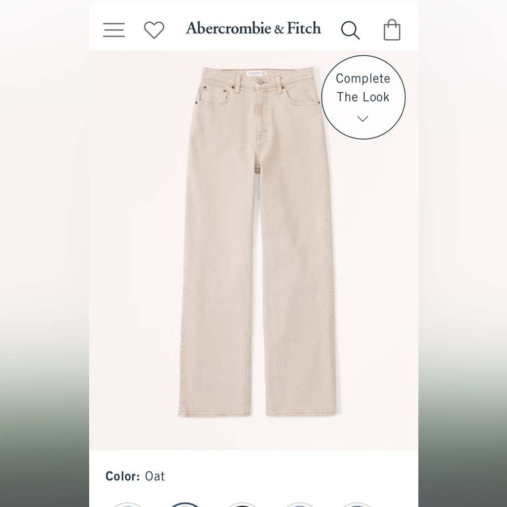 Abercrombie 90s relaxed High Rise jeans NWT